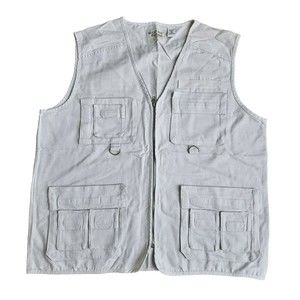Vintage Bugle Boy Tactical Vest XL Khaki Cargo Photography Art Hunting Tech